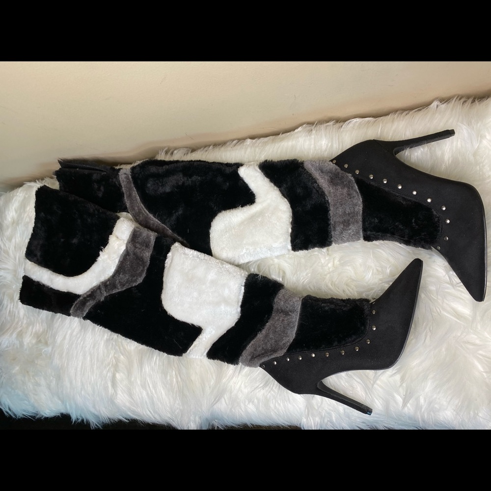 Unique Fur Winter Over the Knee Boots - Picture 14 of 16
